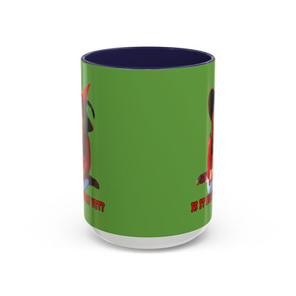 Is it Halloween yet? Green Accent Mug by CreepyCrafts.boo