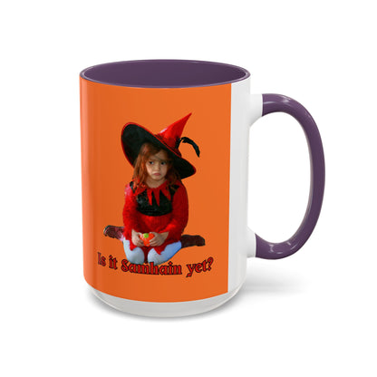 Is it Samhain yet? Orange Accent Mug by CreepyCrafts.boo