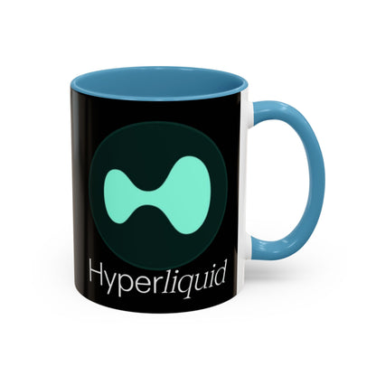 Hyperliquid White font Black Accent Mug by cypherpunkgear.com