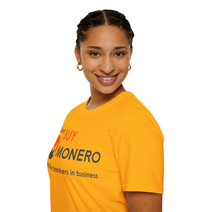 Don't buy Monero (XMR) Light colors Unisex T-Shirt by cypherpunkgear.com
