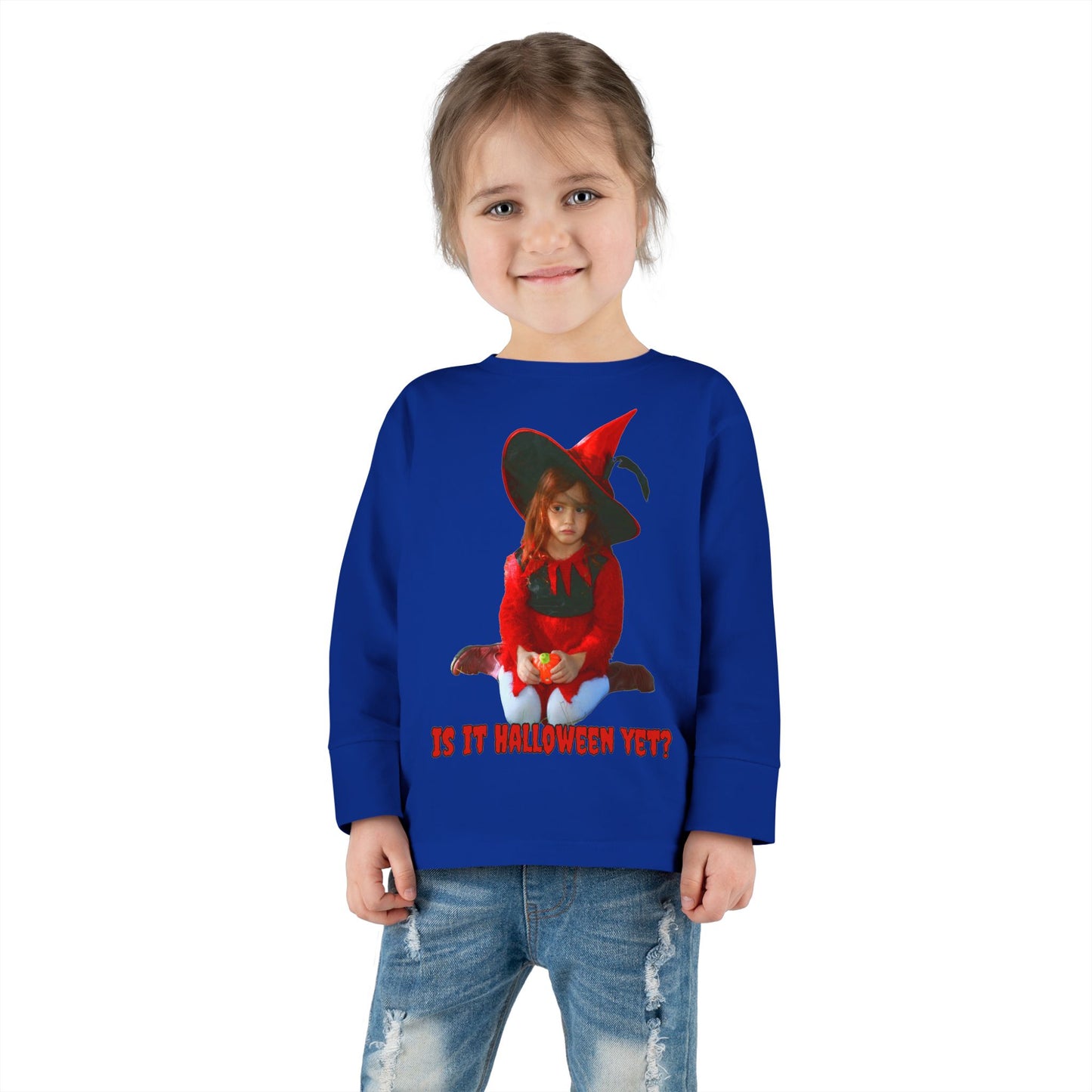 Is it Halloween yet? Toddler Long Sleeve Tee by CreepyCrafts.boo