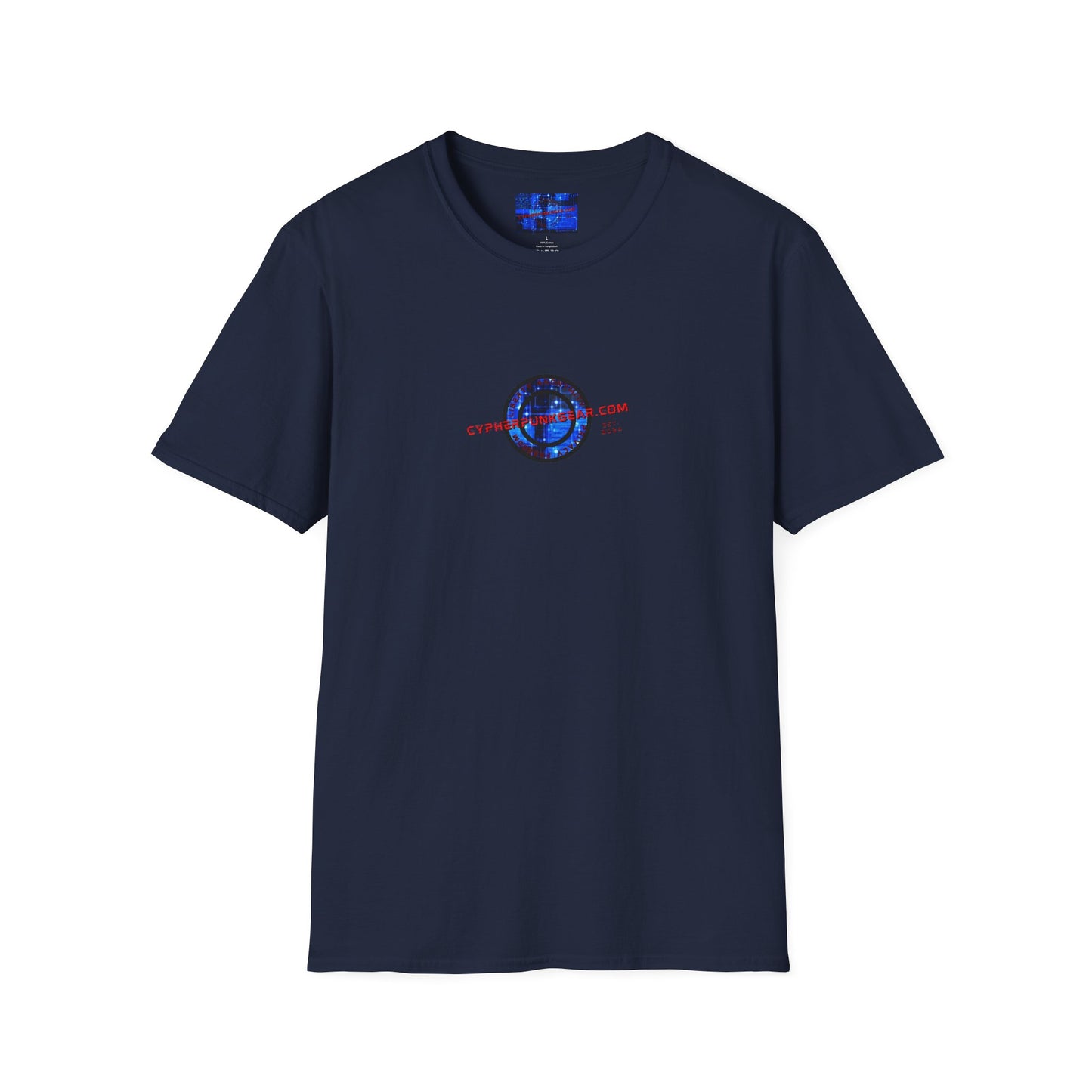 2-sided, cypherpunkgear.com Logo & Cityscape Dark colors Unisex T-Shirt by cypherpunkgear.com