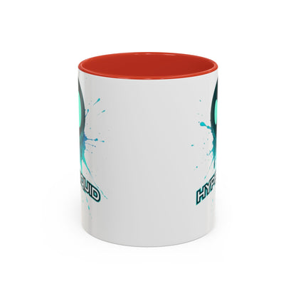 HYPE Drip White Accent Mug by cypherpunkgear.com