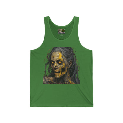 Rose Rottingham Has Risen Unisex Jersey Tank Top by CreepyCrafts.boo