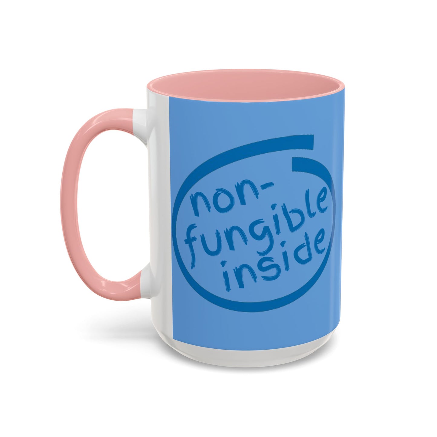 Non-Fungible Inside Light Blue Accent Mug by cypherpunkgear.com