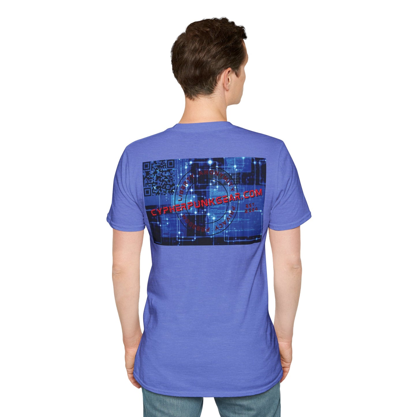 2-sided, cypherpunkgear.com logo Light colors Unisex T-Shirt by cypherpunkgear.com