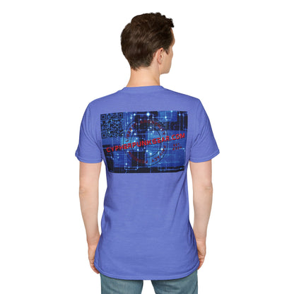 2-sided, cypherpunkgear.com logo Light colors Unisex T-Shirt by cypherpunkgear.com