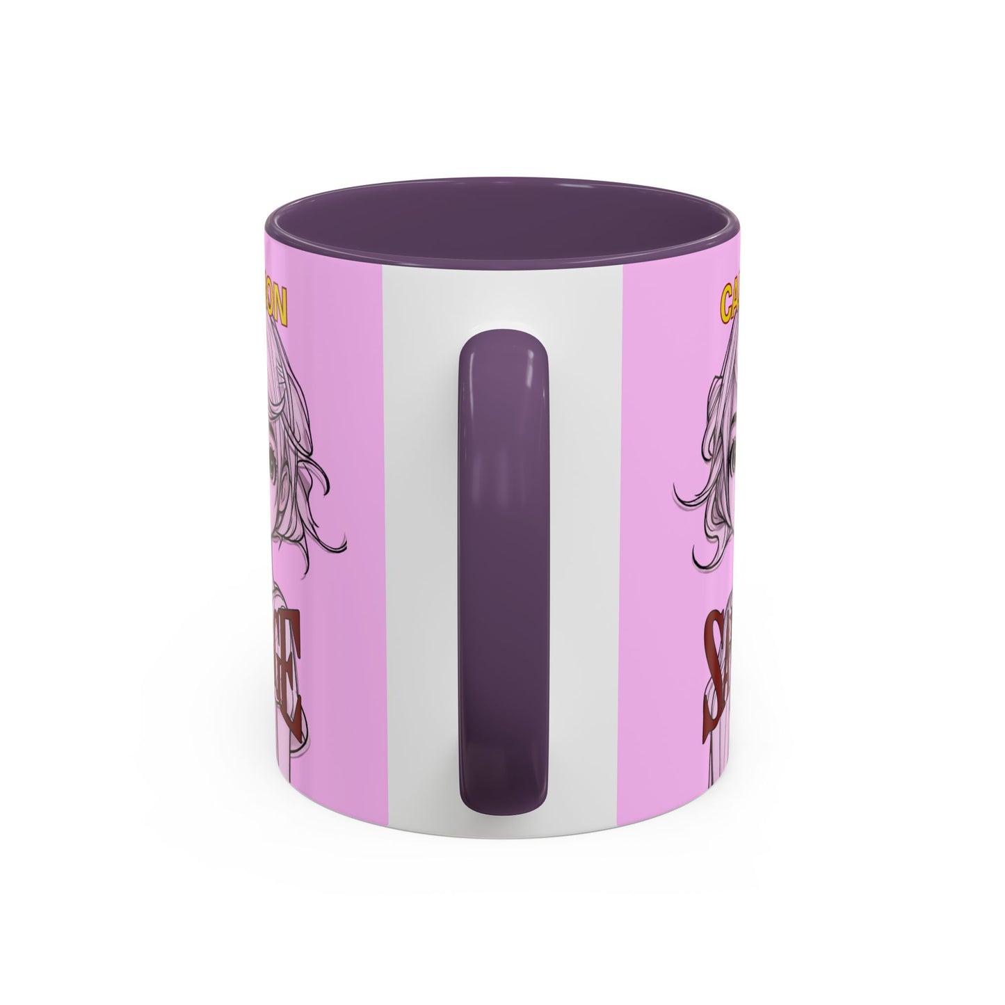 Caution, Savage Pink Accent Mug by cypherpunkgear.com