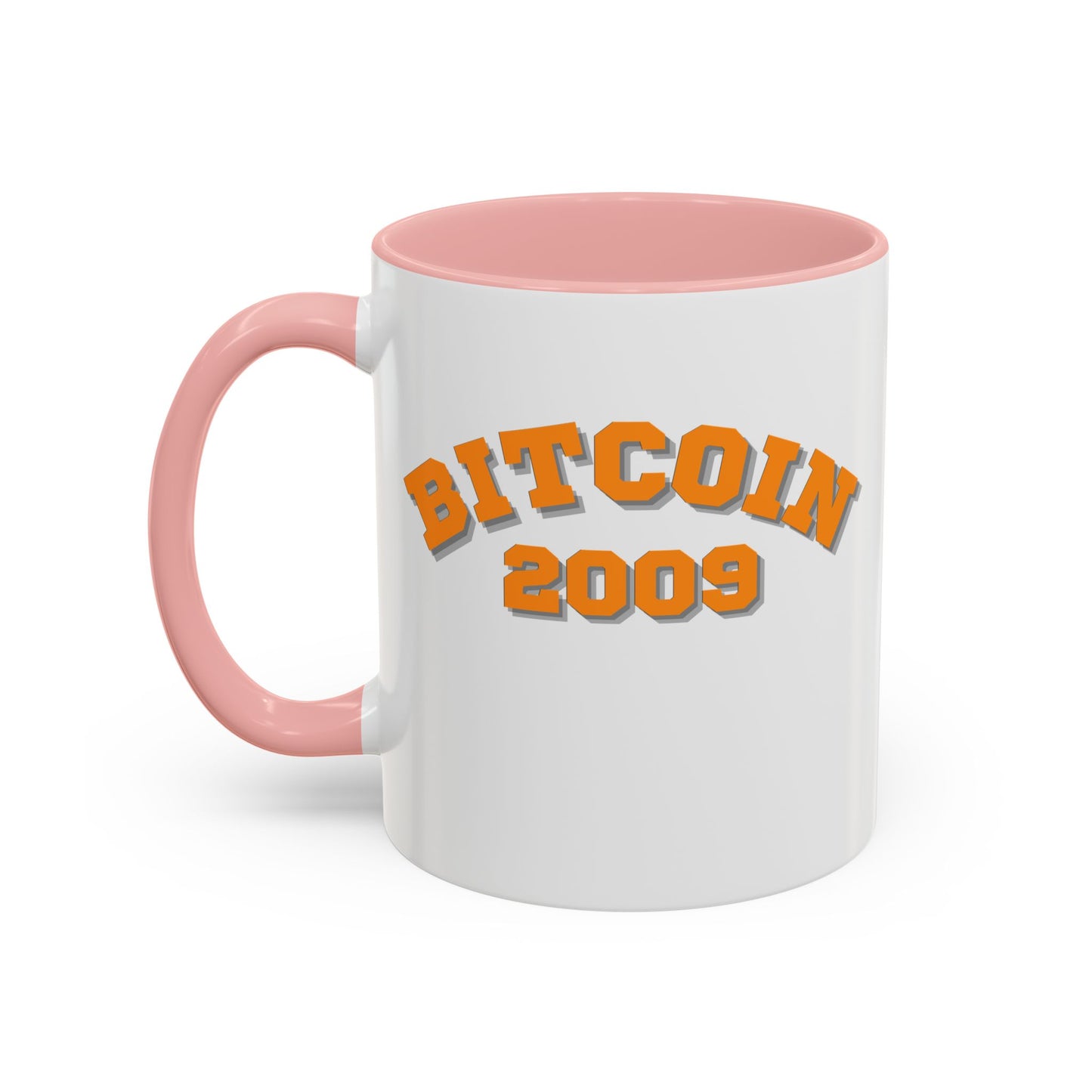 Bitcoin 2009 White Accent Mug by cypherpunkgear.com