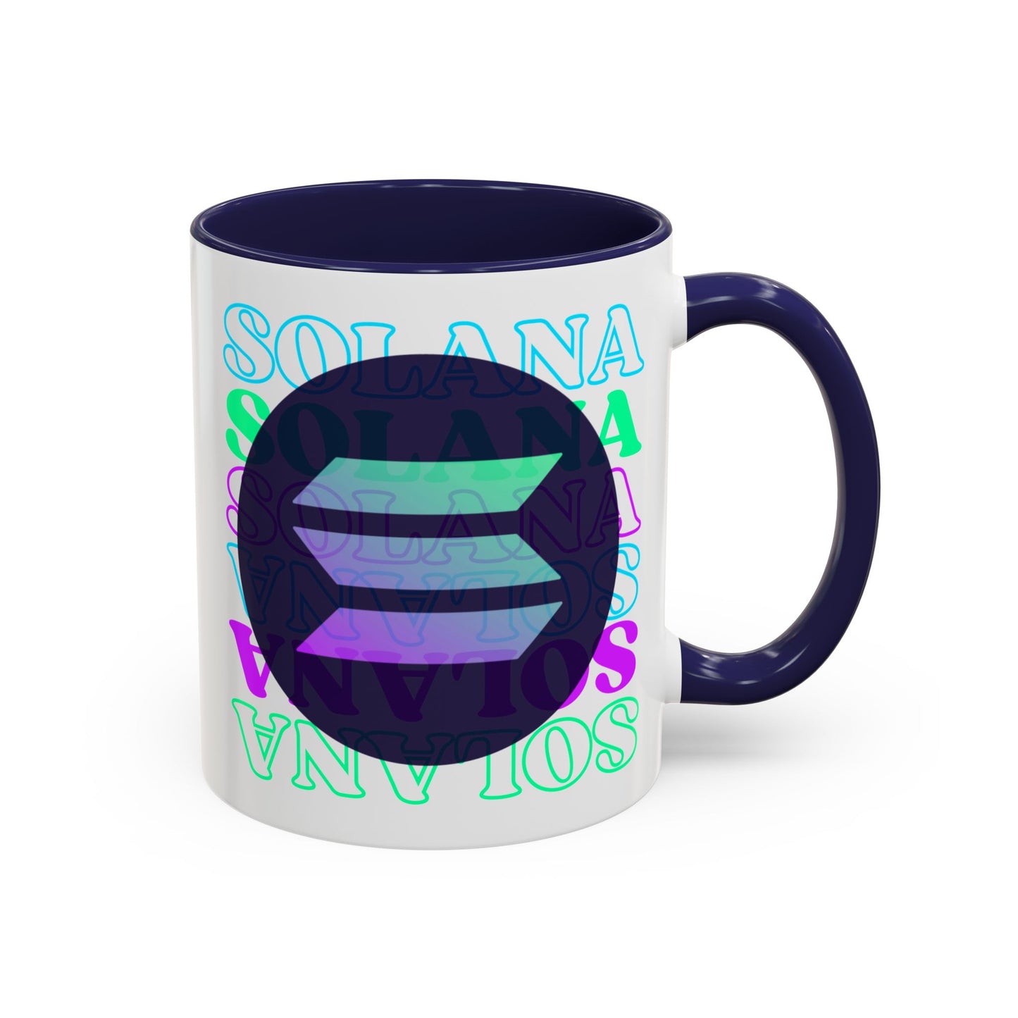 Solana Solana Solana (SOL) Accent Mug by cypherpunkgear