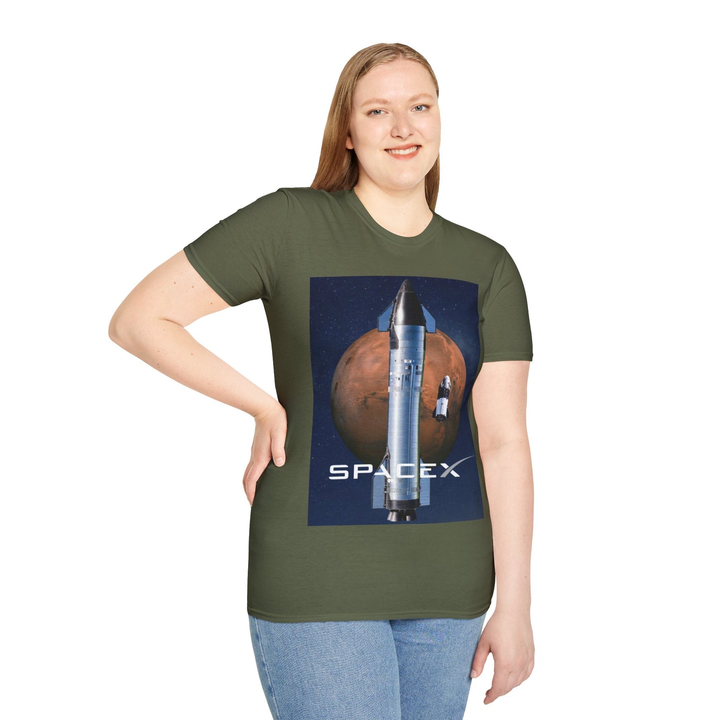 SpaceX Mars Unisex T-Shirt by cypherpunkgear.com