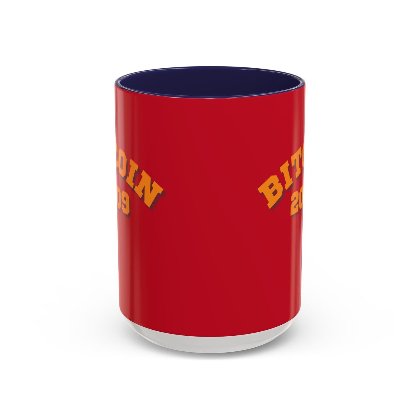 Bitcoin 2009 Red Accent Mug by cypherpunkgear.com