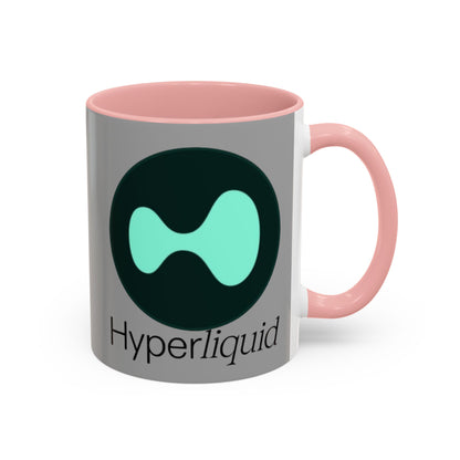 Hyperliquid Black font Grey Accent Mug by cypherpunkgear.com