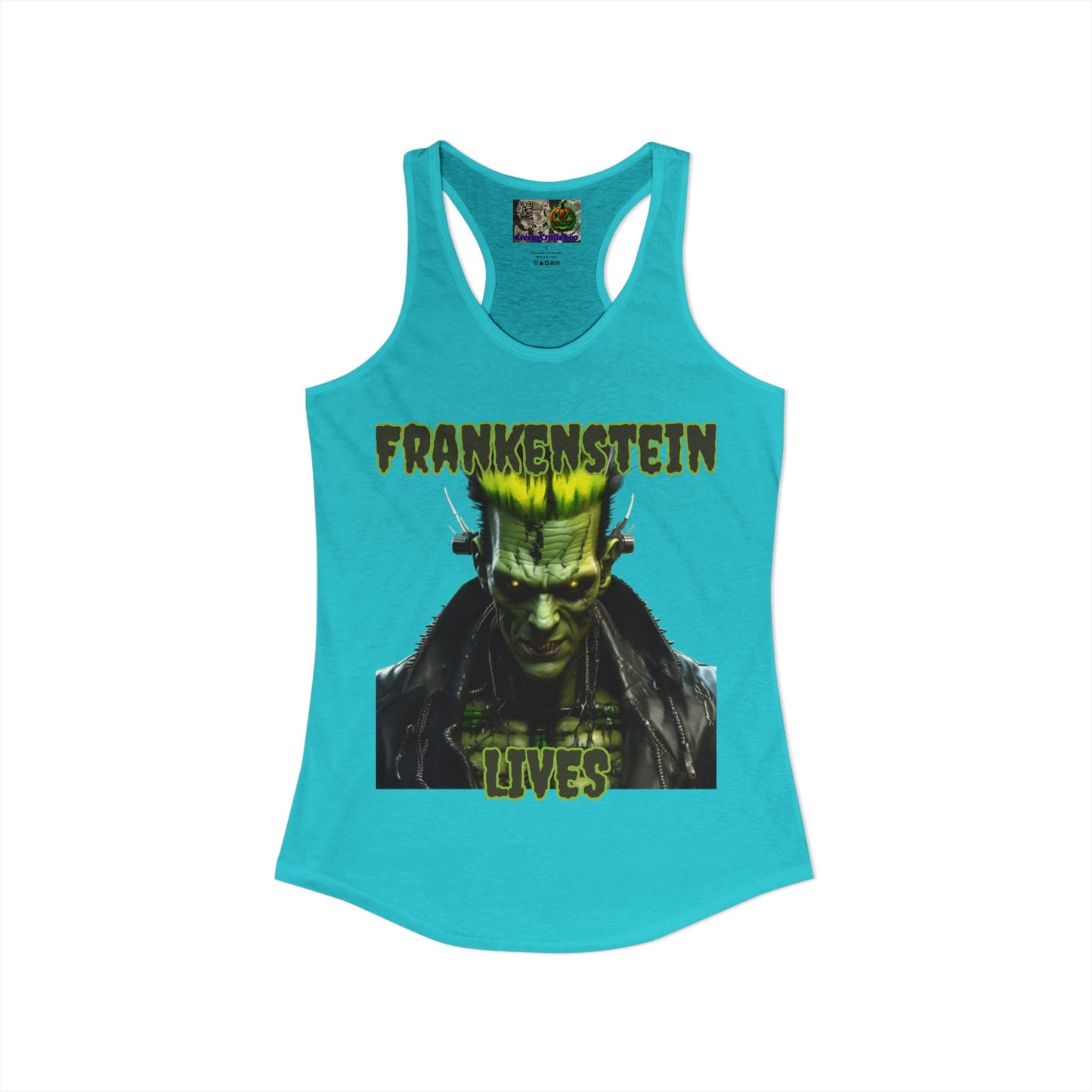 Frankenstein Lives Women's Racerback Tank Top by CreepyCrafts.boo