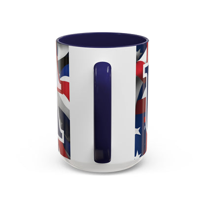 USA! USA! USA BLfont Patriot Accent Mug by cypherpunkgear