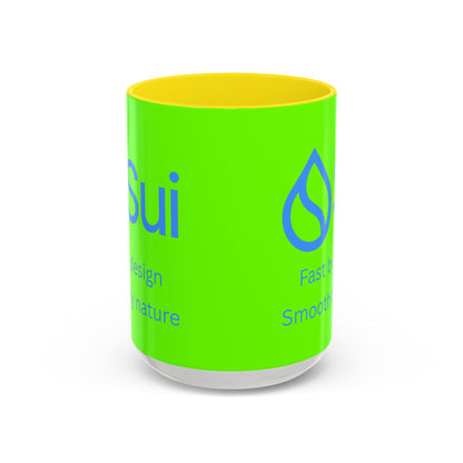 SUI Green Accent Mug by cypherpunkgear.com