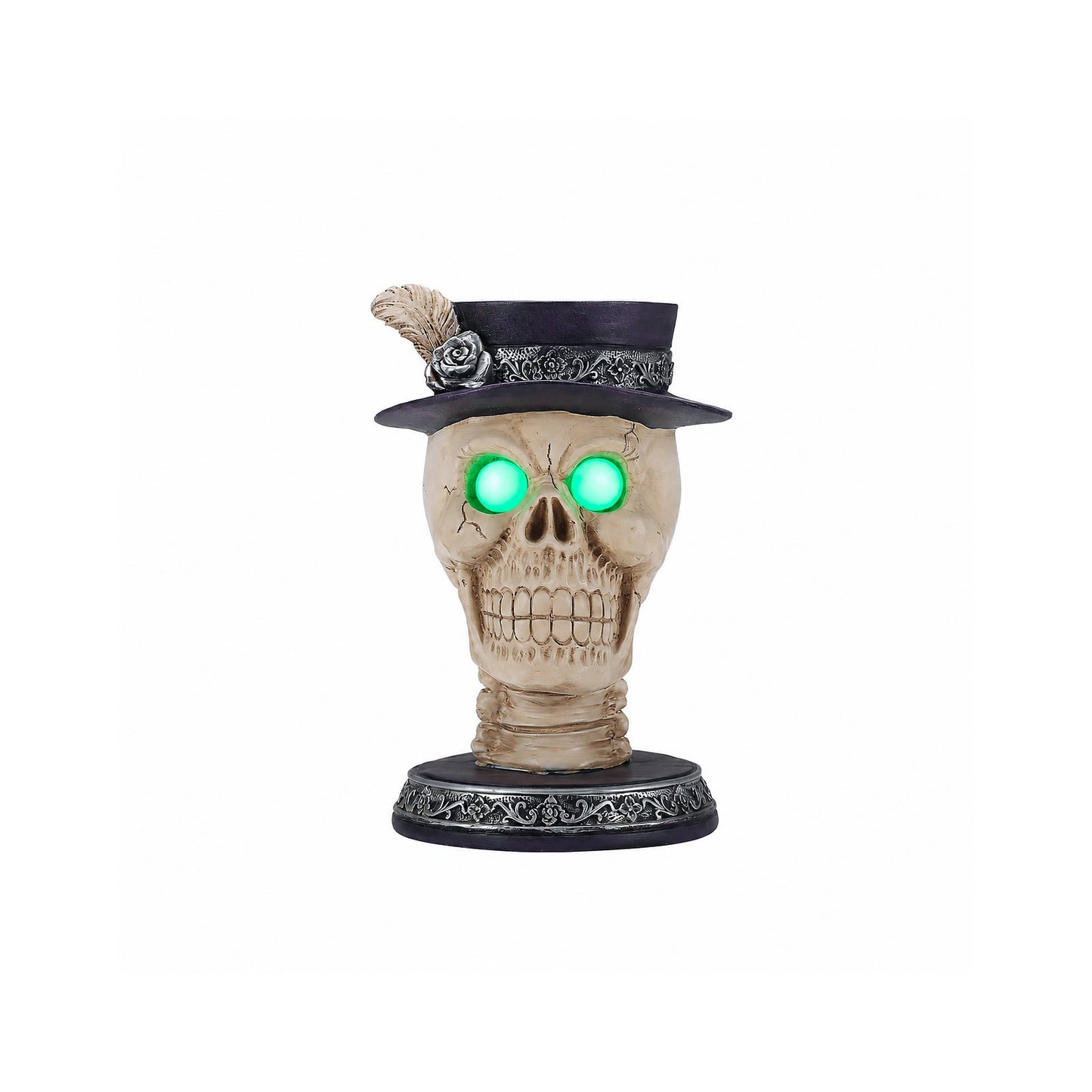 Halloween Skull Candle Holder with Glowing