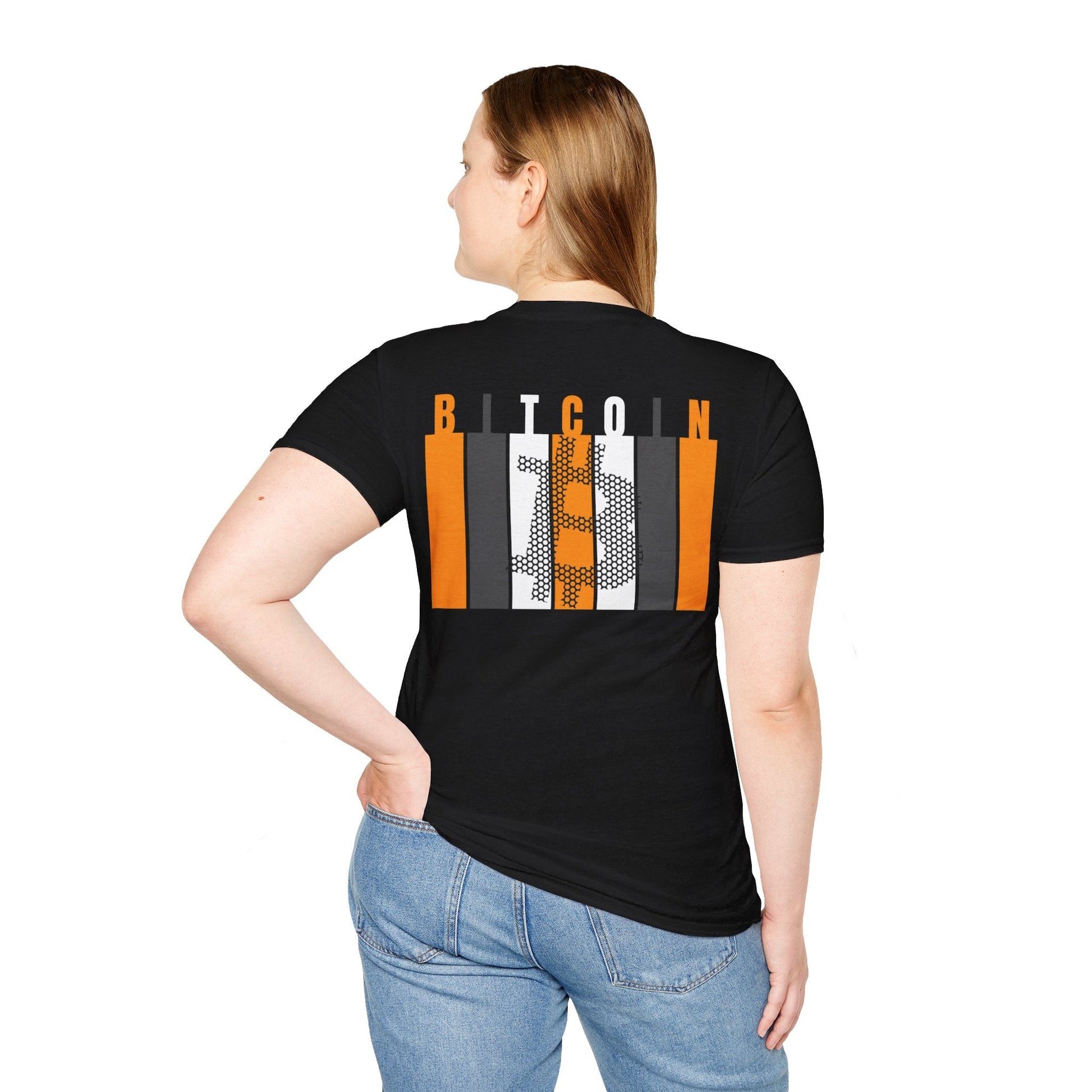 2 - sided Bitcoin (BTC) Decentralized Freedom DKcolors Unisex T-Shirt by cypherpunkgear – cypherpunkgear.com | Cypherpunk Merch