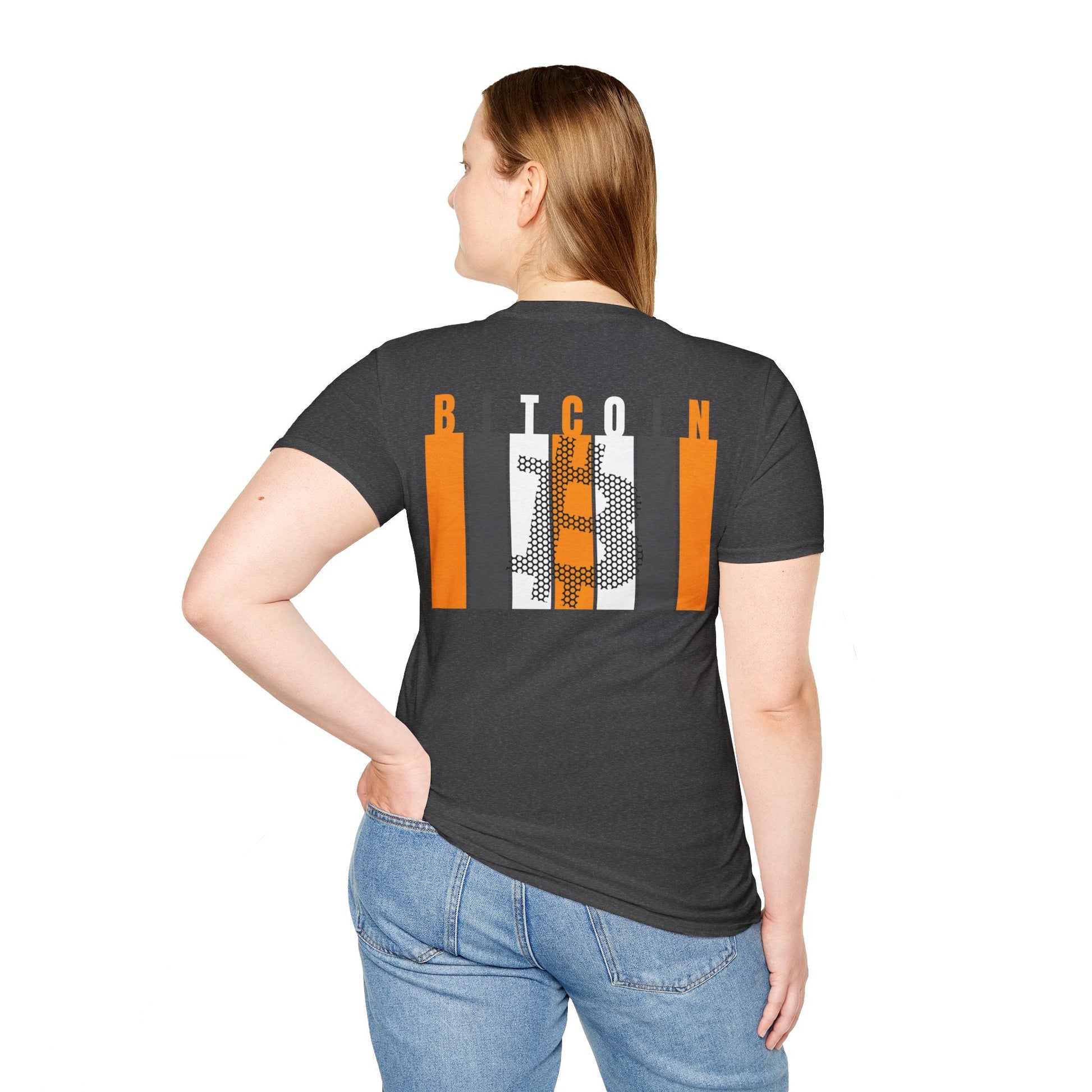 2 - sided Bitcoin (BTC) Decentralized Freedom DKcolors Unisex T-Shirt by cypherpunkgear – cypherpunkgear.com | Cypherpunk Merch