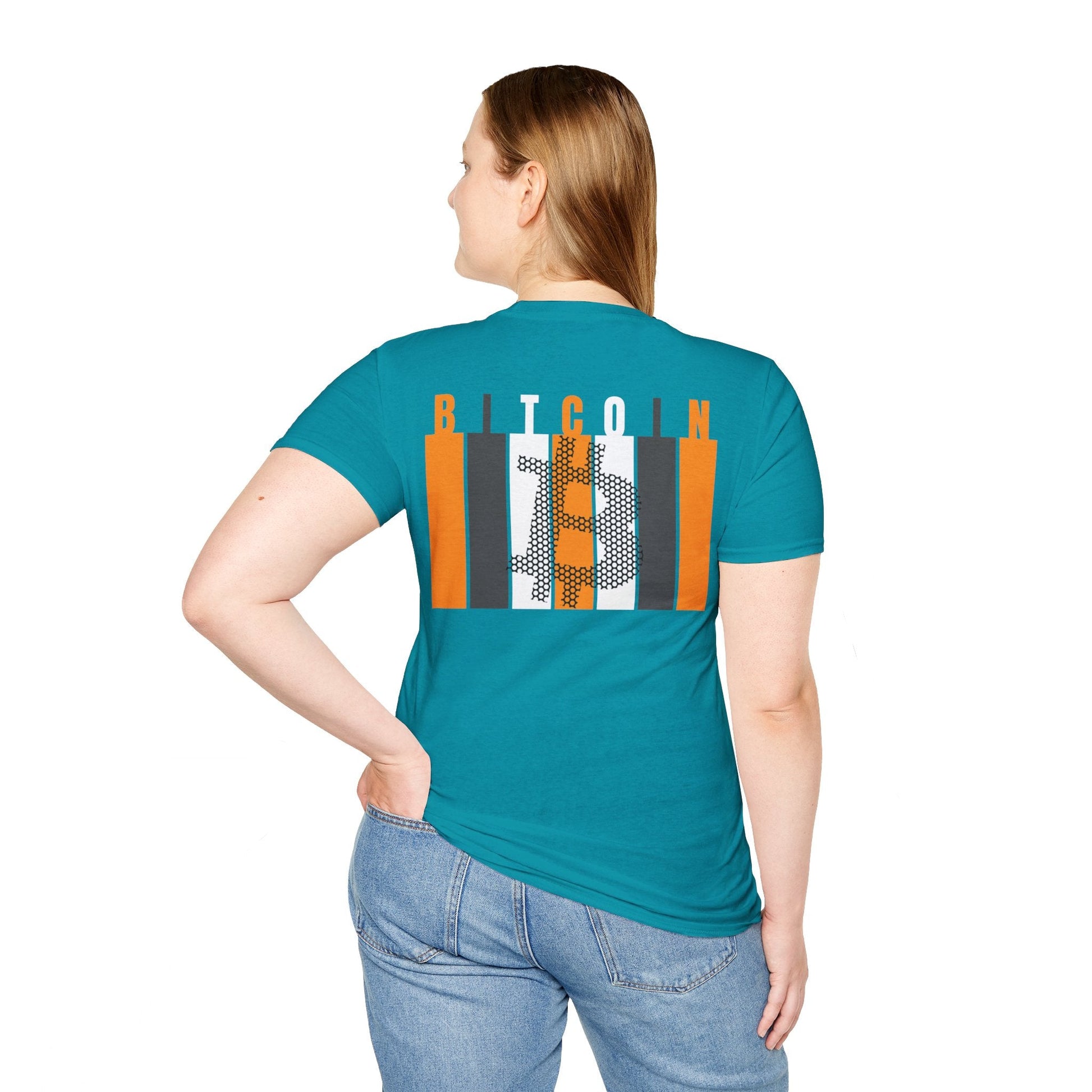 2 - sided Bitcoin (BTC) Decentralized Freedom DKcolors Unisex T-Shirt by cypherpunkgear – cypherpunkgear.com | Cypherpunk Merch
