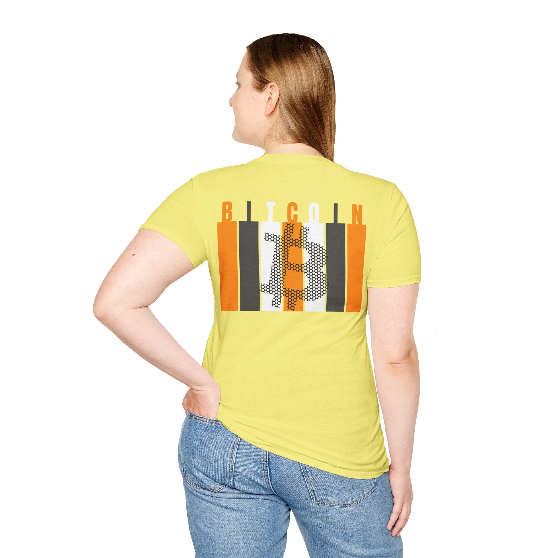2 - sided Bitcoin (BTC) Decentralized Freedom LTcolors Unisex T-Shirt by cypherpunkgear – cypherpunkgear.com | Cypherpunk Merch