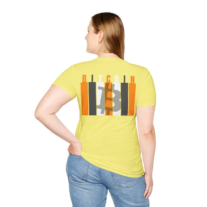 2 - sided Bitcoin (BTC) Decentralized Freedom LTcolors Unisex T-Shirt by cypherpunkgear – cypherpunkgear.com | Cypherpunk Merch