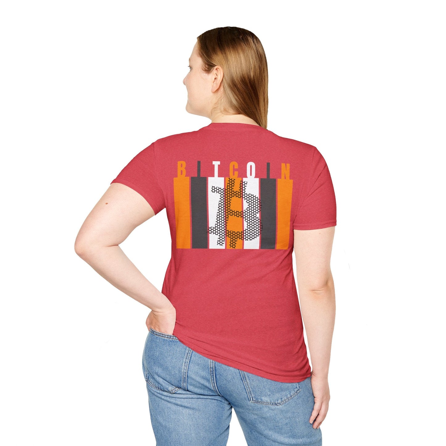 2 - sided Bitcoin (BTC) Decentralized Freedom LTcolors Unisex T-Shirt by cypherpunkgear – cypherpunkgear.com | Cypherpunk Merch
