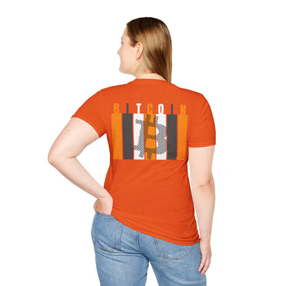 2 - sided Bitcoin (BTC) Decentralized Freedom LTcolors Unisex T-Shirt by cypherpunkgear – cypherpunkgear.com | Cypherpunk Merch
