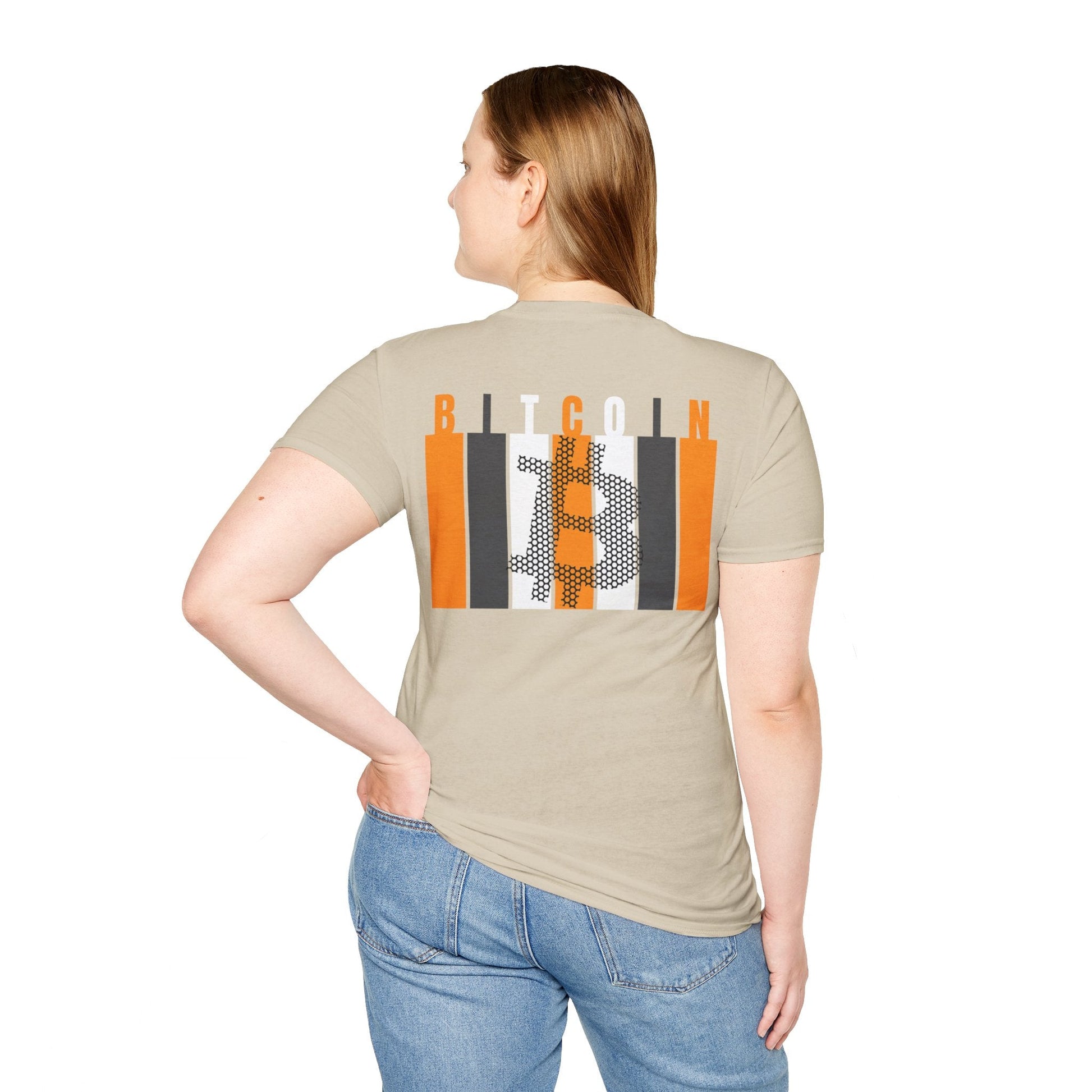 2 - sided Bitcoin (BTC) Decentralized Freedom LTcolors Unisex T-Shirt by cypherpunkgear – cypherpunkgear.com | Cypherpunk Merch