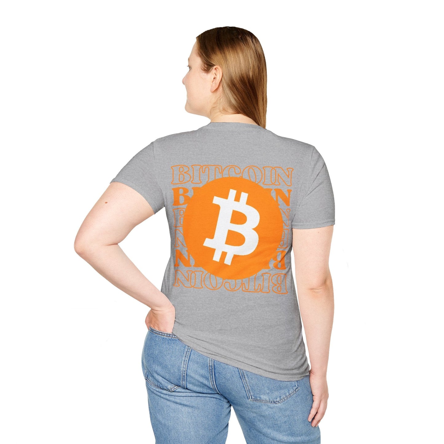 2 - sided Bitcoin (BTC) Decentralized Freedom LTcolors Unisex T-Shirt by cypherpunkgear – cypherpunkgear.com | Cypherpunk Merch