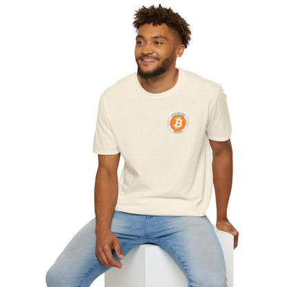 2 - sided Bitcoin (BTC) Decentralized Freedom LTcolors Unisex T-Shirt by cypherpunkgear – cypherpunkgear.com | Cypherpunk Merch