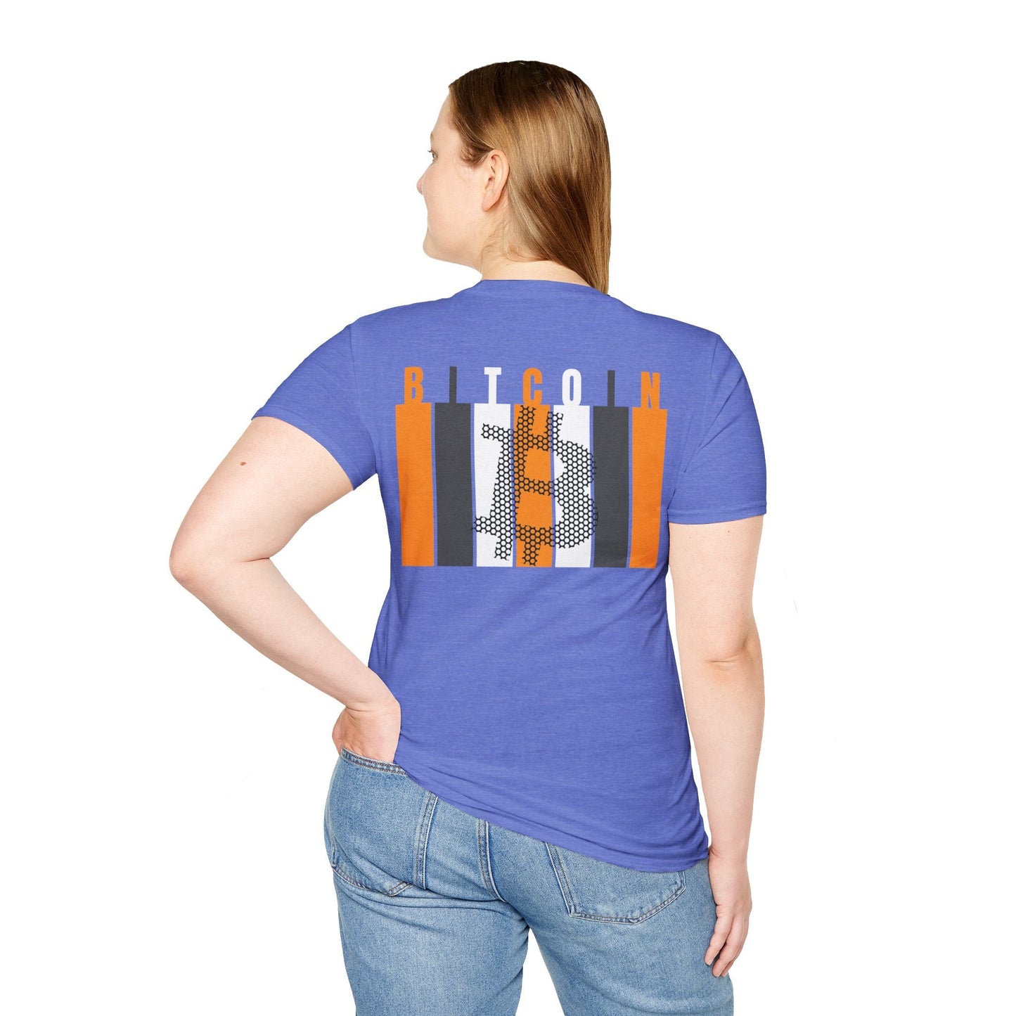 2 - sided Bitcoin (BTC) Decentralized Freedom LTcolors Unisex T-Shirt by cypherpunkgear – cypherpunkgear.com | Cypherpunk Merch