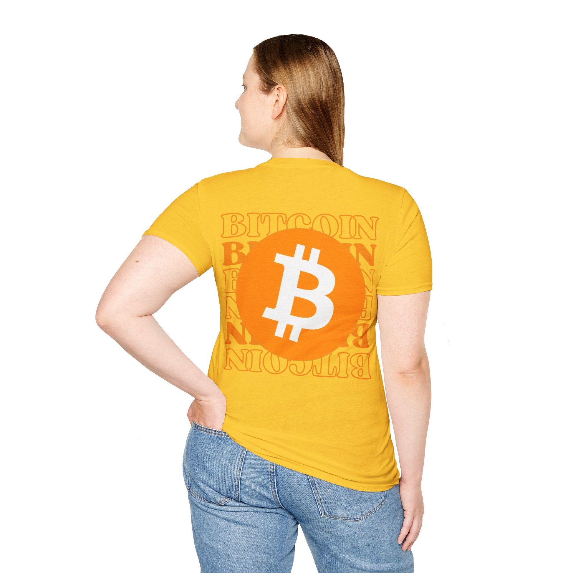 2 - sided Bitcoin (BTC) Decentralized Freedom LTcolors Unisex T-Shirt by cypherpunkgear – cypherpunkgear.com | Cypherpunk Merch