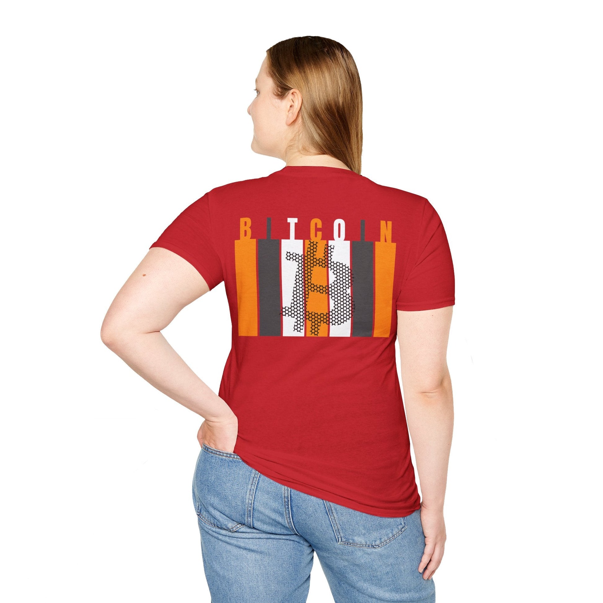 2 - sided Bitcoin (BTC) Decentralized Freedom LTcolors Unisex T-Shirt by cypherpunkgear – cypherpunkgear.com | Cypherpunk Merch
