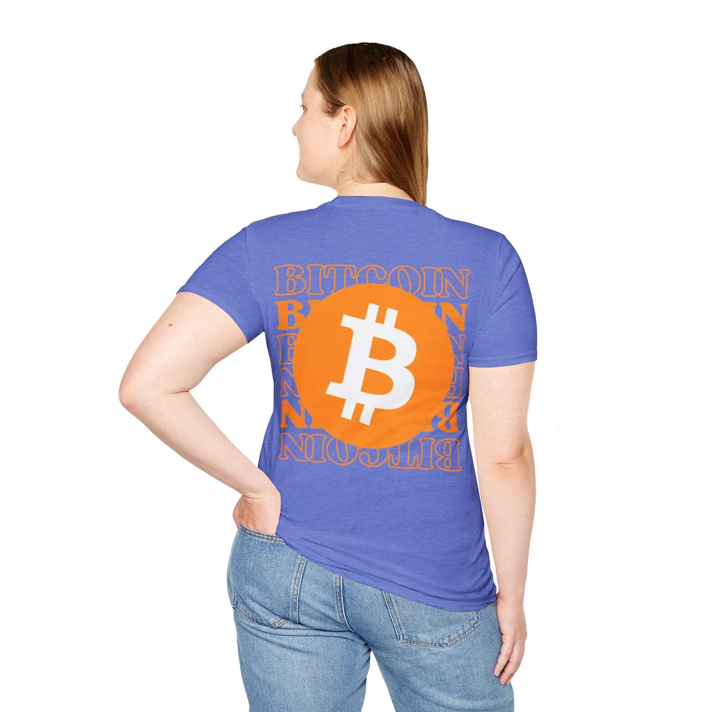 2 - sided Bitcoin (BTC) Decentralized Freedom LTcolors Unisex T-Shirt by cypherpunkgear – cypherpunkgear.com | Cypherpunk Merch