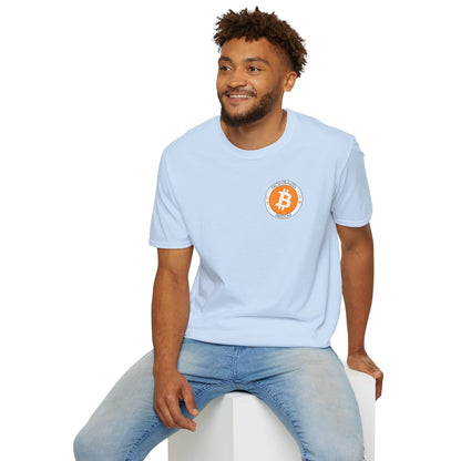 2 - sided Bitcoin (BTC) Decentralized Freedom LTcolors Unisex T-Shirt by cypherpunkgear – cypherpunkgear.com | Cypherpunk Merch