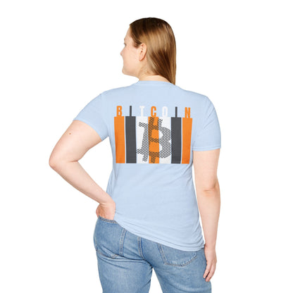 2 - sided Bitcoin (BTC) Decentralized Freedom LTcolors Unisex T-Shirt by cypherpunkgear – cypherpunkgear.com | Cypherpunk Merch