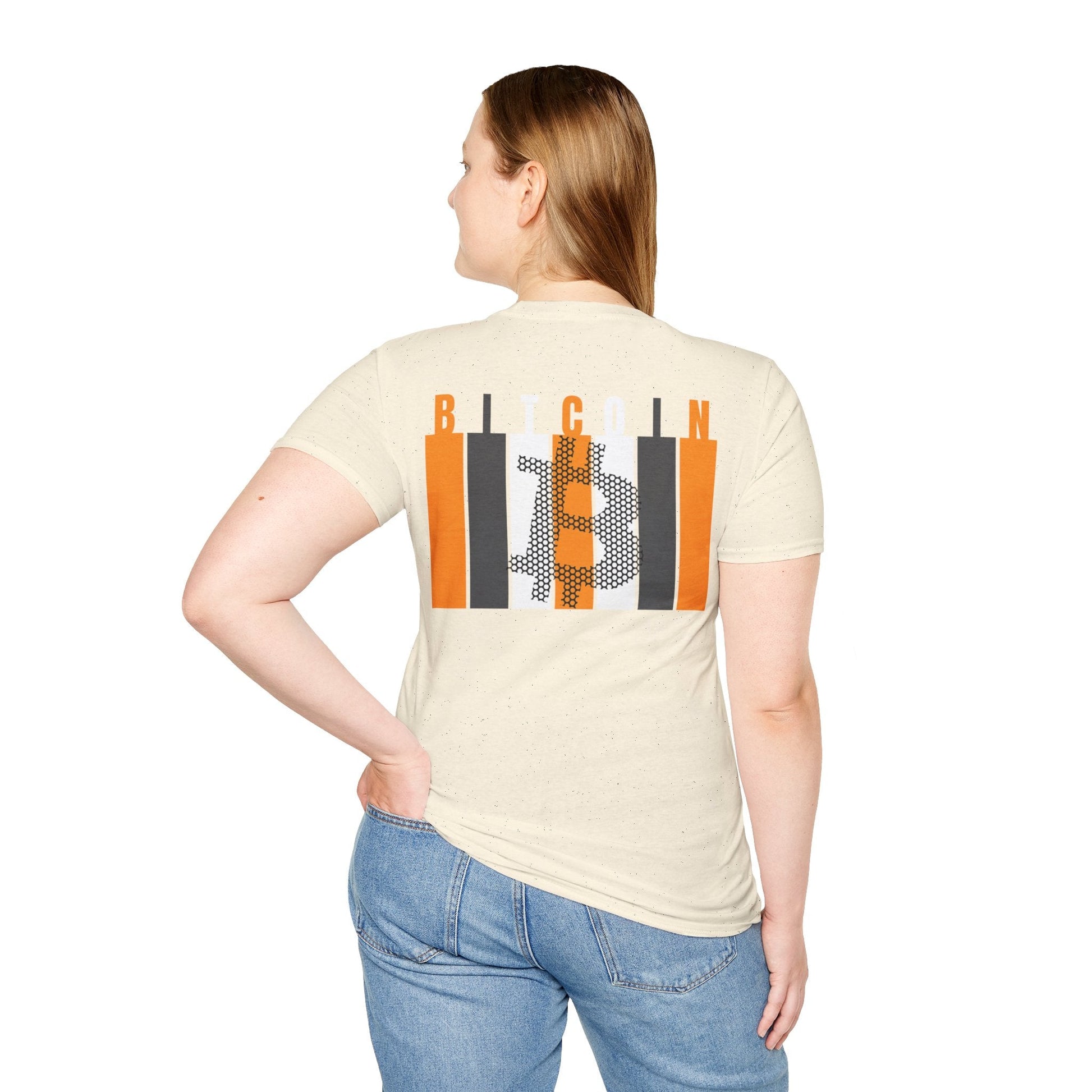 2 - sided Bitcoin (BTC) Decentralized Freedom LTcolors Unisex T-Shirt by cypherpunkgear – cypherpunkgear.com | Cypherpunk Merch