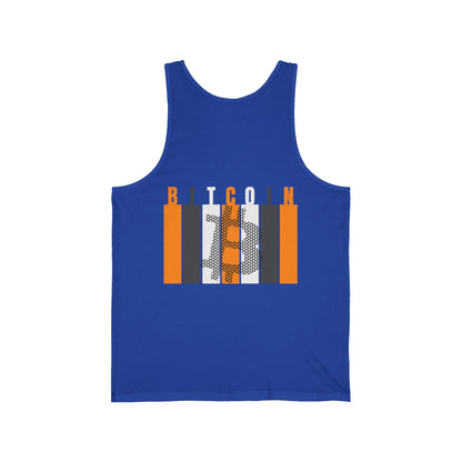 2 - sided Bitcoin (BTC) Decentralized Freedom Unisex Jersey Tank Top by cypherpunkgear – cypherpunkgear.com | Cypherpunk Merch