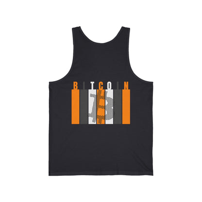 2 - sided Bitcoin (BTC) Decentralized Freedom Unisex Jersey Tank Top by cypherpunkgear – cypherpunkgear.com | Cypherpunk Merch