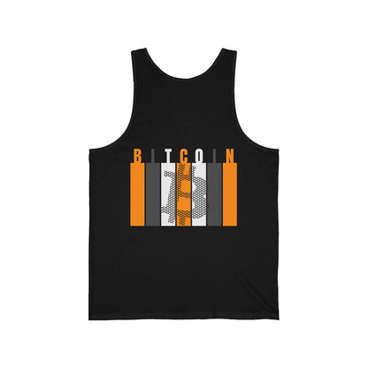 2 - sided Bitcoin (BTC) Decentralized Freedom Unisex Jersey Tank Top by cypherpunkgear – cypherpunkgear.com | Cypherpunk Merch