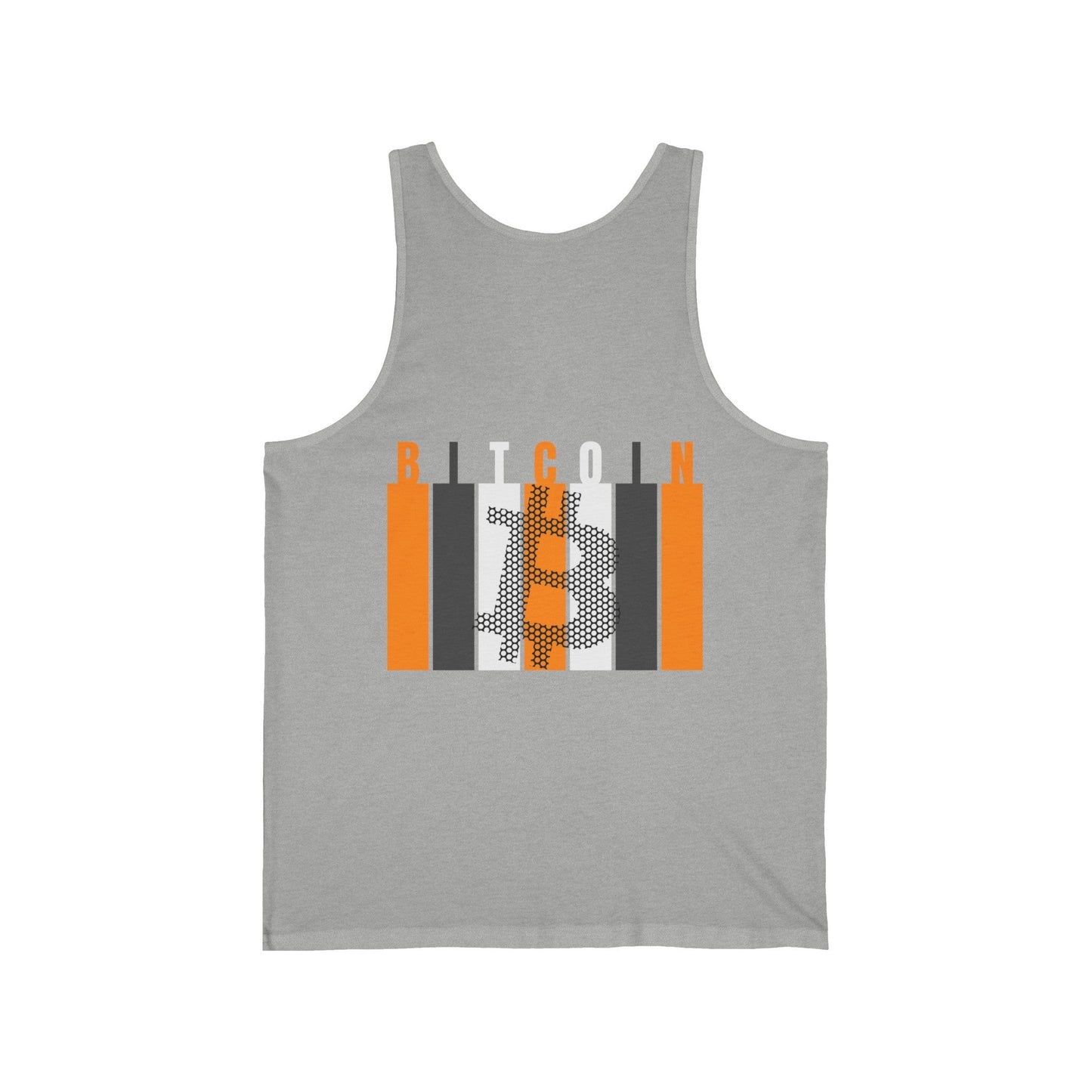 2 - sided Bitcoin (BTC) Decentralized Freedom Unisex Jersey Tank Top by cypherpunkgear – cypherpunkgear.com | Cypherpunk Merch