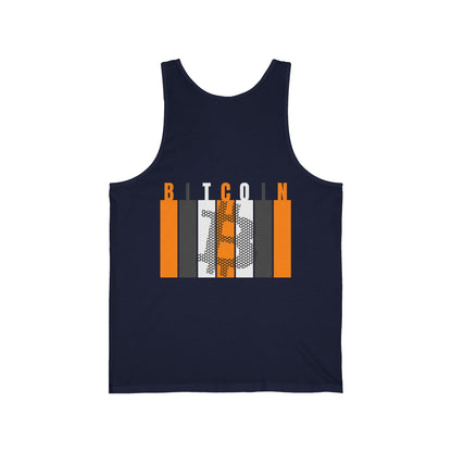 2 - sided Bitcoin (BTC) Decentralized Freedom Unisex Jersey Tank Top by cypherpunkgear – cypherpunkgear.com | Cypherpunk Merch