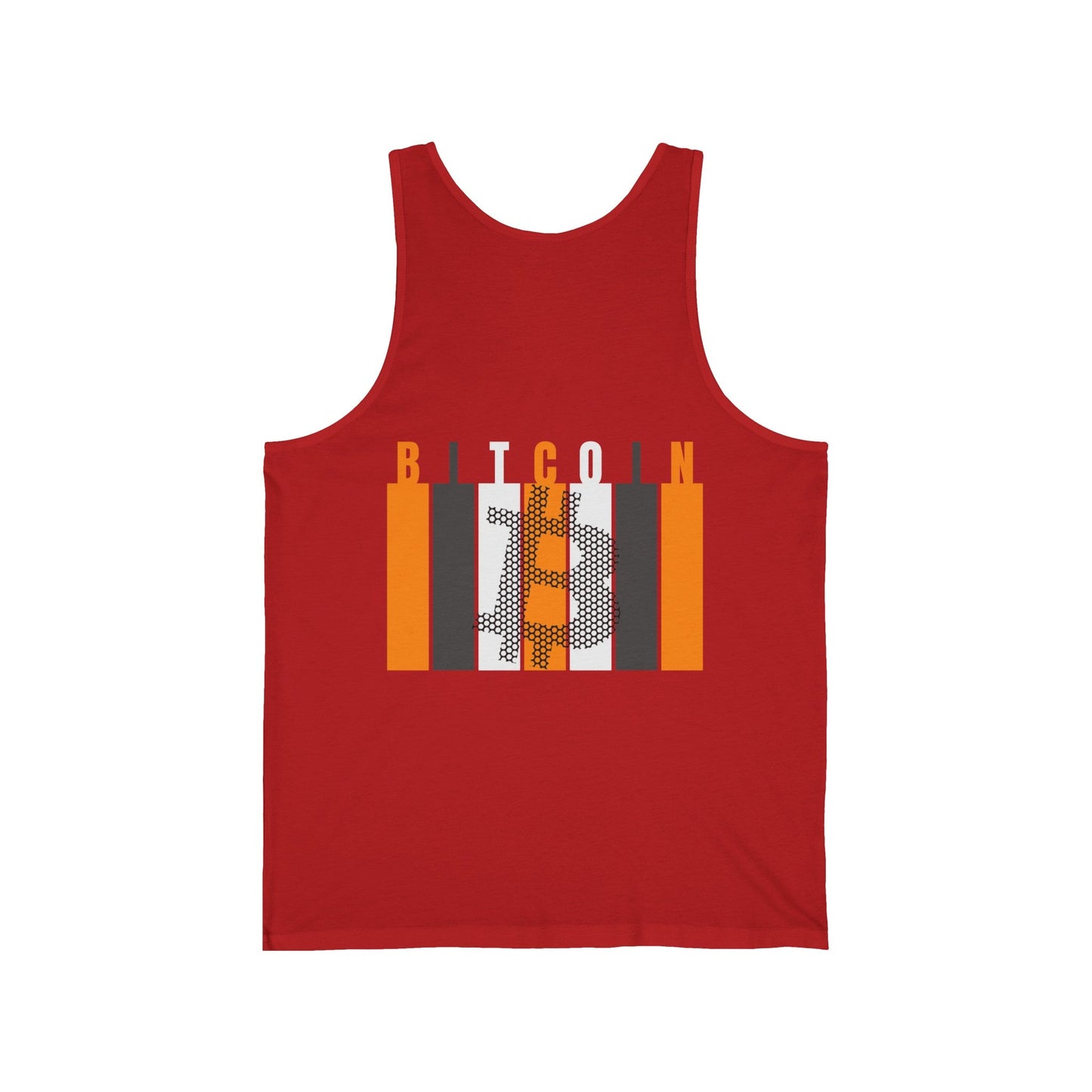 2 - sided Bitcoin (BTC) Decentralized Freedom Unisex Jersey Tank Top by cypherpunkgear – cypherpunkgear.com | Cypherpunk Merch