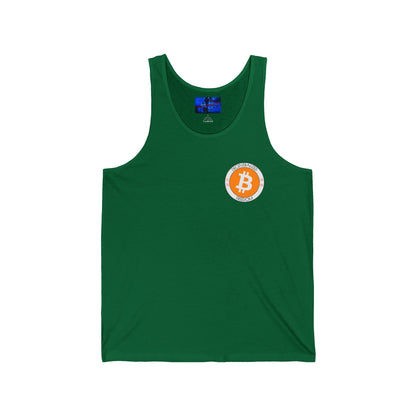 2 - sided Bitcoin (BTC) Freedom Unisex Jersey Tank Top by cypherpunkgear – cypherpunkgear.com | Cypherpunk Merch
