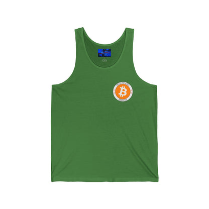 2 - sided Bitcoin (BTC) Freedom Unisex Jersey Tank Top by cypherpunkgear – cypherpunkgear.com | Cypherpunk Merch