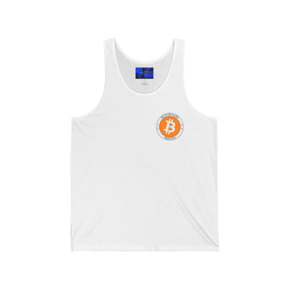 2 - sided Bitcoin (BTC) Freedom Unisex Jersey Tank Top by cypherpunkgear – cypherpunkgear.com | Cypherpunk Merch