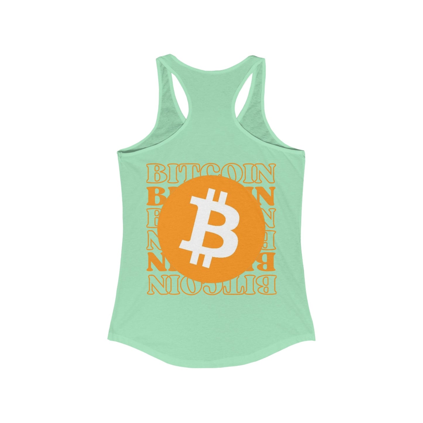 2 - sided Bitcoin (BTC) Freedom Women's Racerback Tank Top by cypherpunkgear – cypherpunkgear.com | Cypherpunk Merch