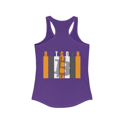 2 - sided Bitcoin (BTC) Freedom Women's Racerback Tank Top by cypherpunkgear – cypherpunkgear.com | Cypherpunk Merch