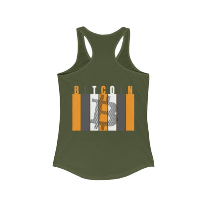 2 - sided Bitcoin (BTC) Freedom Women's Racerback Tank Top by cypherpunkgear – cypherpunkgear.com | Cypherpunk Merch